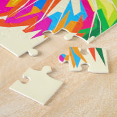 Farbenfrohe Cat Jigsaw Puzzle (Seite)