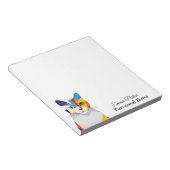 Farbenfrohe Cat Lover's Custom Cat Themed Notizblock (angewinkelt)