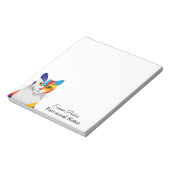 Farbenfrohe Cat Lover's Custom Cat Themed Notizblock (Rotiert)