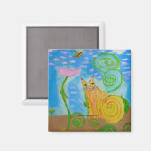 Farbenfrohe Cat Magnet der Venus (Vorderseite/Rückseite)