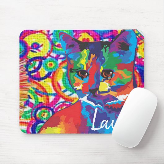 Farbenfrohe Cat Mouse Pad! Mousepad (Mit Mouse)