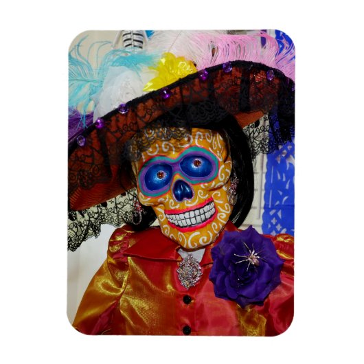 Farbenfrohe Catrina Flexible Magnet (Vertikal)