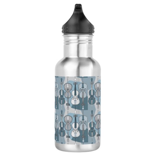 Farbenfrohe Cello Muster Bath Mat Edelstahlflasche (Rechts)