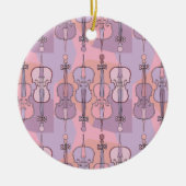 Farbenfrohe Cello Muster Keramik Ornament (Vorne)