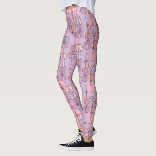 Farbenfrohe Cello Muster Leggings (Links)