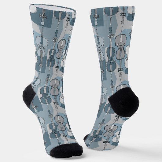 Farbenfrohe Cello Muster Socken (Gewinkelt)