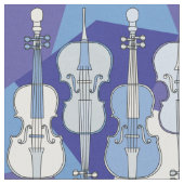 Farbenfrohe Cello Muster Stoff (Nahaufnahme)