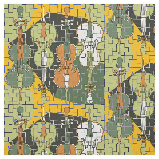 Farbenfrohe Cello Muster Stoff (Muster)