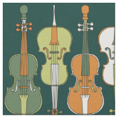 Farbenfrohe Cello Muster Stoff (Nahaufnahme)