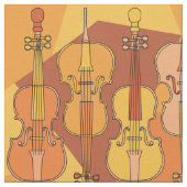 Farbenfrohe Cello Muster Stoff (Nahaufnahme)