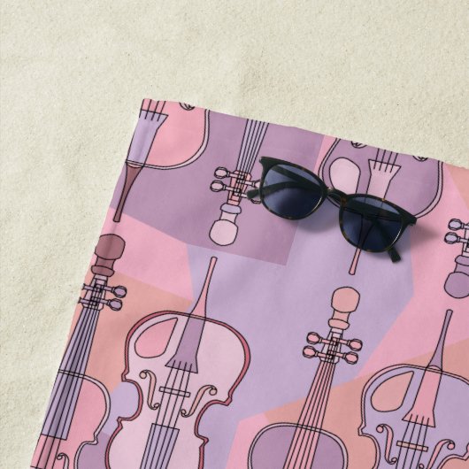 Farbenfrohe Cello Muster Strandtuch (Beispiel)