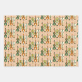 Farbenfrohe Cello Muster Wrapping Paper Sheets Geschenkpapier Set (Vorderseite)