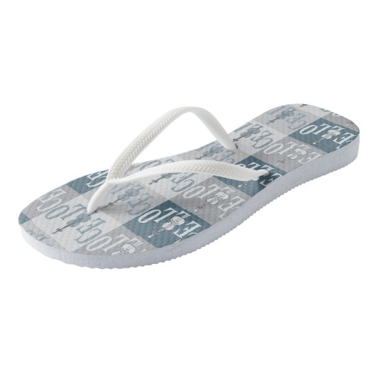 Farbenfrohe Cellos Pattern Badesandalen (Schrägansicht)