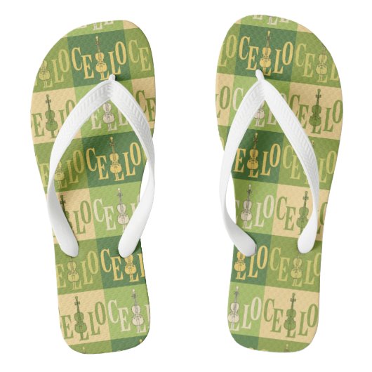 Farbenfrohe Cellos Pattern Badesandalen (Fußbett)