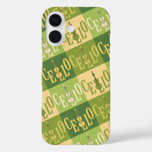 Farbenfrohe Cellos Pattern iPhone 16 Hülle