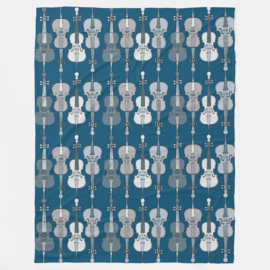 Farbenfrohe Cellos Pattern Fleecedecke (Vorderseite)