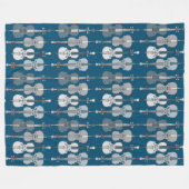 Farbenfrohe Cellos Pattern Fleecedecke (Vorderseite (Horizontal))