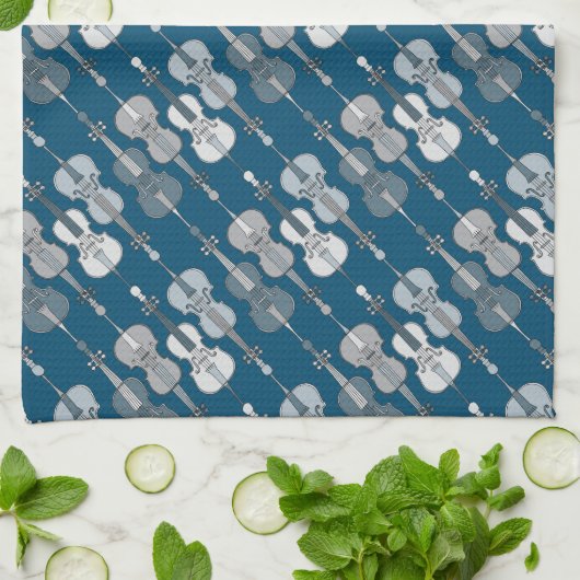 Farbenfrohe Cellos Pattern Geschirrtuch (Gefaltet)