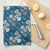 Farbenfrohe Cellos Pattern Geschirrtuch (Viertel Falte)