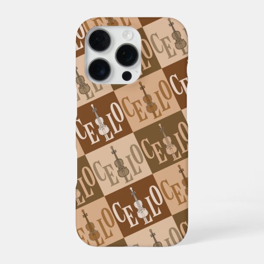 Farbenfrohe Cellos Pattern iPhone Hülle (Rückseite)