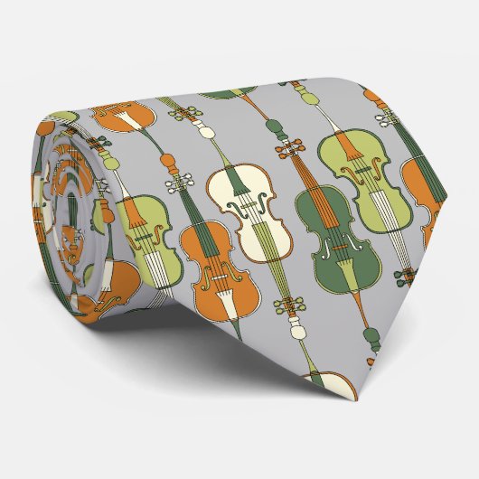 Farbenfrohe Cellos Pattern Krawatte (Gerollt)