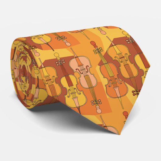 Farbenfrohe Cellos Pattern Krawatte (Gerollt)