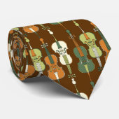 Farbenfrohe Cellos Pattern Krawatte (Gerollt)