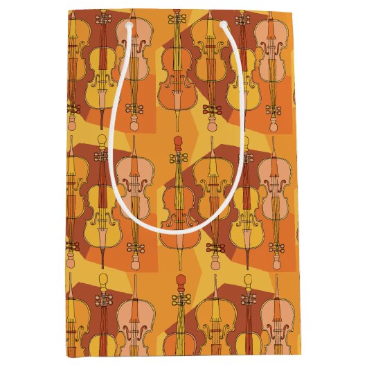 Farbenfrohe Cellos Pattern Mittlere Geschenktüte (Vorderseite)