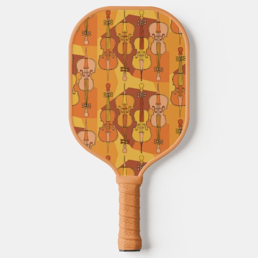 Farbenfrohe Cellos Pattern Pickleball Schläger (Vorderseite)
