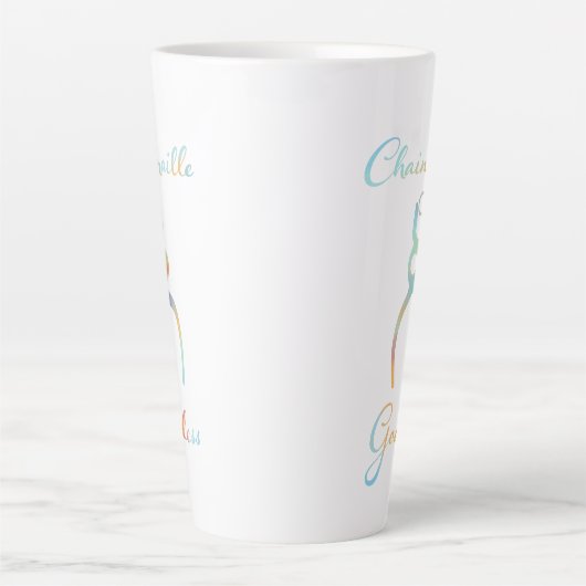 Farbenfrohe Chainmaille Goddess Milchtasse (Vorderseite)