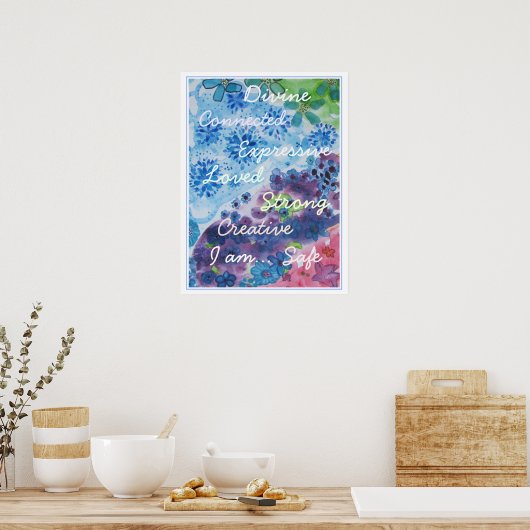 Farbenfrohe Chakra-Bekenntnisse Poster (Küche)