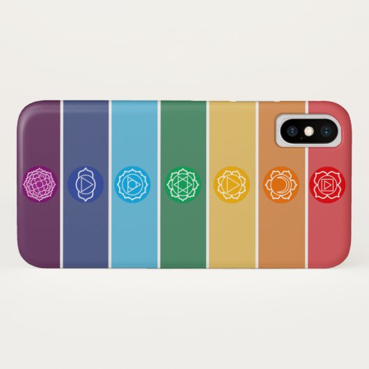 Farbenfrohe Chakra menschliche Energie Case-Mate iPhone Hülle (Rückseite (Horizontal))