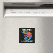Farbenfrohe Chameleon Lizard Life Rainbow Reptil Magnet (In Situ (Geschirrspüler))