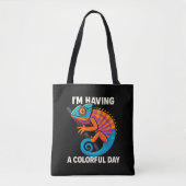 Farbenfrohe Chameleon Lizard Life Rainbow Reptil Tasche (Vorderseite)