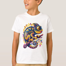 Farbenfrohe Chameleon T-Shirt