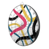 Farbenfrohe, chaotische, kühn lebendige moderne gr dartscheibe (Vorderseite rechts)