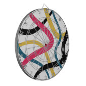 Farbenfrohe, chaotische, kühn lebendige moderne gr dartscheibe (Vorderseite Links)