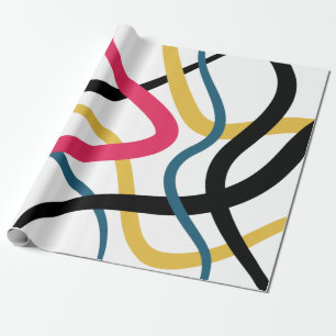 Farbenfrohe, chaotische, kühn lebendige moderne gr geschenkpapier