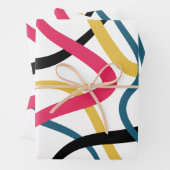 Farbenfrohe, chaotische, kühn lebendige moderne Gr Geschenkpapier Set (Beispiel)