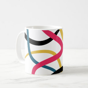 Farbenfrohe, chaotische, kühn lebendige moderne gr kaffeetasse