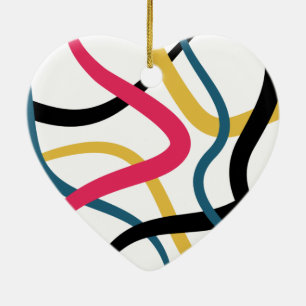 Farbenfrohe, chaotische, kühn lebendige moderne gr keramik ornament