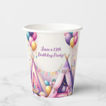 Farbenfrohe, charmante Teepee Geburtstagsschläfer 