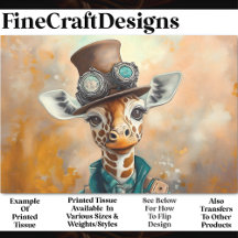 Farbenfrohe Charming Giraffe, Top Hat AE5L Decoupa