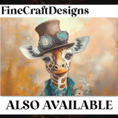 Farbenfrohe Charming Giraffe, Top Hat AE5P Decoupa Seidenpapier