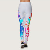 Farbenfrohe Chat Art Leggings (Rückseite)