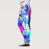 Farbenfrohe Chat Art Leggings (Links)