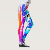 Farbenfrohe Chat Art Leggings (Rechts)