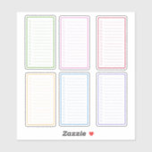 Farbenfrohe Checkliste Aufkleber (Blatt)