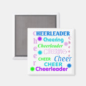Farbenfrohe Cheerleader Magnet (Vorderseite/Rückseite)