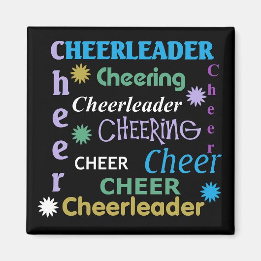 Farbenfrohe Cheerleader Magnet (Vorne)